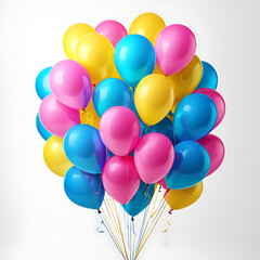 a bunch of colored balloons. for a product card, for a postcard, for a birthday