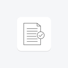 Fototapeta premium Ad Compliance icon, compliance, advertising, online, digital thinline icon, editable vector icon, pixel perfect, illustrator ai file
