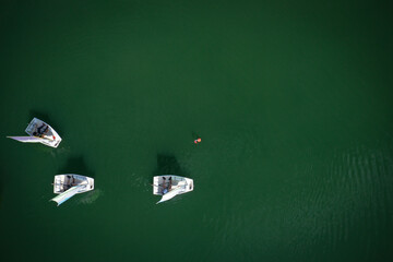 aerial view of a sailing club