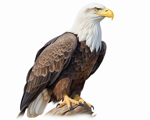 Obraz premium Bald Eagle isolated background