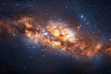 Schilderijen op glas Galaxy space sky and universe background. Generative AI © itchaznong