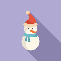 Carrot small snowman icon flat vector. Emotion kids. Happy New Year