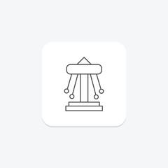 Carousel icon, slider, ui, ux, userinterface thinline icon, editable vector icon, pixel perfect, illustrator ai file