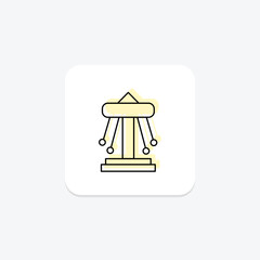 Carousel icon, slider, ui, ux, userinterface color shadow thinline icon, editable vector icon, pixel perfect, illustrator ai file