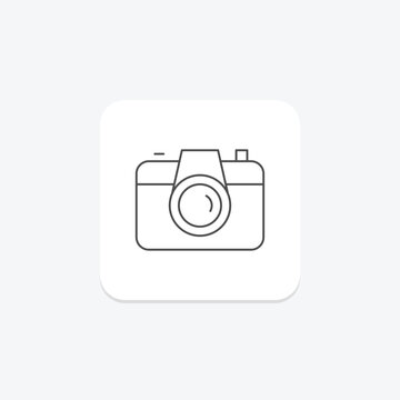 Camera icon, photography, picture, photo, image thinline icon, editable vector icon, pixel perfect, illustrator ai file
