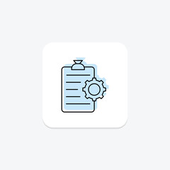 Task Manager icon, manager, manage, organize, list color shadow thinline icon, editable vector icon, pixel perfect, illustrator ai file