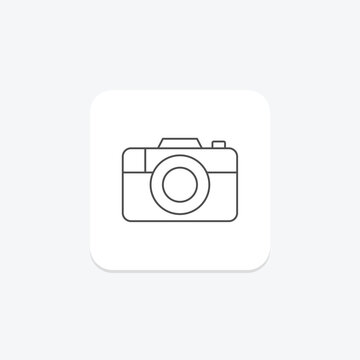 Camera icon, photography, photo, picture, image thinline icon, editable vector icon, pixel perfect, illustrator ai file