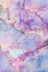 Flat lay of abstract pink and purple marble stone texture