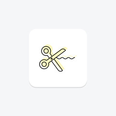 Paper Cutting icon, cutting, art, chinese, craft color shadow thinline icon, editable vector icon, pixel perfect, illustrator ai file