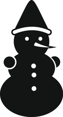 Winter snowman icon simple vector. Kids sticker. New Year fun pack