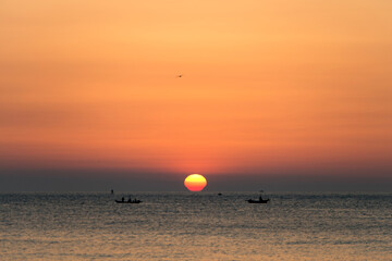 Sunrise over the sea at Gyeongpo Beach in Gangneung