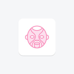 Peking Opera Mask icon, mask, peking, chinese, theater duotone line icon, editable vector icon, pixel perfect, illustrator ai file