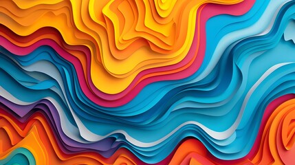 Abstract colorful paper art