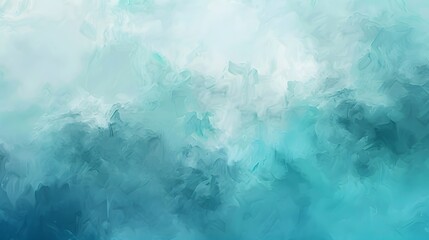 Ethereal turquoise waves - obrazy, fototapety, plakaty