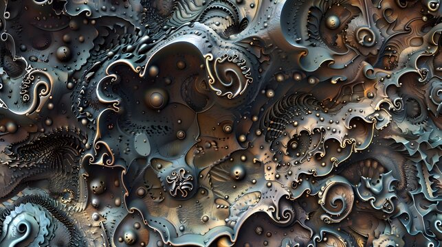 Intricate fractal pattern resembling biological textures