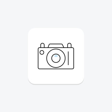 Camera icon, photography, photo, picture, lens color shadow thinline icon, editable vector icon, pixel perfect, illustrator ai file
