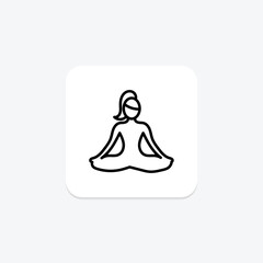 Motherhood Yoga Pose icon, yoga, pose, mom, exercise line icon, editable vector icon, pixel perfect, illustrator ai file