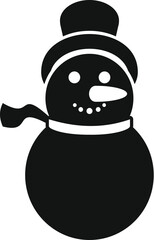 Emotion snowman icon simple vector. Holiday festive party. Funny pack