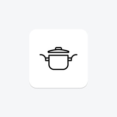 Moms Cooking Pot icon, cooking, pot, kitchen, food line icon, editable vector icon, pixel perfect, illustrator ai file