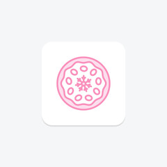 Pecan Pie icon, pie, thanksgiving, dessert, sweet duotone line icon, editable vector icon, pixel perfect, illustrator ai file