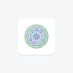 Pecan Pie icon, pie, thanksgiving, dessert, sweet lineal color icon, editable vector icon, pixel perfect, illustrator ai file