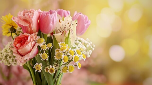 congratulations flower bouquet in spring