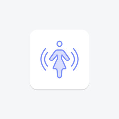 Fototapeta premium VR Technology icon, technology, virtual, reality, digital duotone line icon, editable vector icon, pixel perfect, illustrator ai file