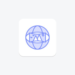 VR Gaming Console icon, gaming, console, virtual, reality duotone line icon, editable vector icon, pixel perfect, illustrator ai file