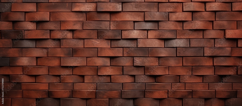 Sticker Brick wall with a woven pattern background