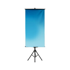 Tripod banner stand isolated soft smooth lighting only png premium high quality