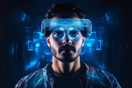 Hard working person in modern interior office programming writing web java script code AI technology generation