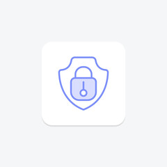 Secure Access icon, access, security, protection, cyber duotone line icon, editable vector icon, pixel perfect, illustrator ai file