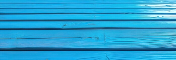 Obraz premium Photorealistic blue wooden planks with texture as background. 