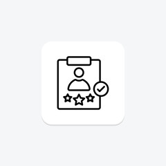 User Experience Evaluation icon, experience, evaluation, design, interface line icon, editable vector icon, pixel perfect, illustrator ai file