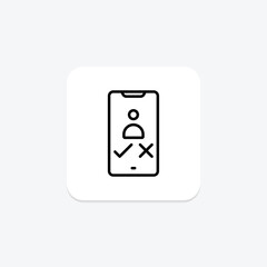 User Experience Testing icon, experience, testing, design, interface line icon, editable vector icon, pixel perfect, illustrator ai file