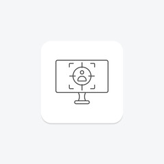 User Focused Design icon, focused, design, experience, interface thinline icon, editable vector icon, pixel perfect, illustrator ai file