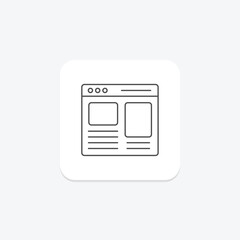 Effective UX icon, ux, user, experience, design thinline icon, editable vector icon, pixel perfect, illustrator ai file