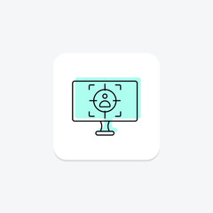 User Focused Design icon, focused, design, experience, interface color shadow thinline icon, editable vector icon, pixel perfect, illustrator ai file