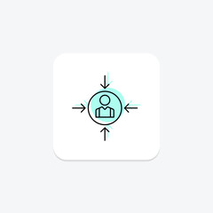 User Experience Design icon, experience, design, interface, interaction color shadow thinline icon, editable vector icon, pixel perfect, illustrator ai file