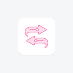 Fototapeta premium Seamless Experience icon, experience, user, interface, interaction duotone line icon, editable vector icon, pixel perfect, illustrator ai file