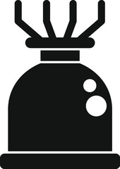 Ice fishing burner icon simple vector. Lake man. Polar activity fisher activity