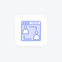Engaging User Interface icon, user, interface, design, experience duotone line icon, editable vector icon, pixel perfect, illustrator ai file