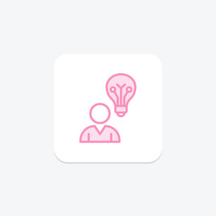 User Experience Innovation icon, experience, innovation, design, interface duotone line icon, editable vector icon, pixel perfect, illustrator ai file