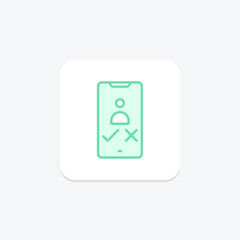 User Experience Testing icon, experience, testing, design, interface duotone line icon, editable vector icon, pixel perfect, illustrator ai file