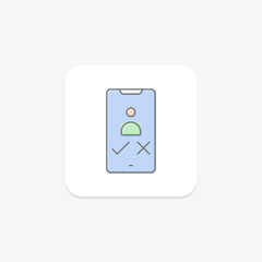 User Experience Testing icon, experience, testing, design, interface lineal color icon, editable vector icon, pixel perfect, illustrator ai file
