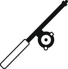 Ice fishing rod icon simple vector. Camping sport. Vacation fun holiday