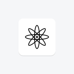 React icon, javascript, library, frontend, ui line icon, editable vector icon, pixel perfect, illustrator ai file