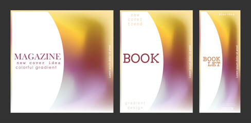 Obraz premium Colorful blur. A cover template with a gradient. The idea of a banner, brochure, catalog, or booklet. A template for creative design.