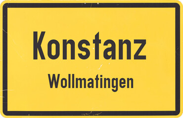 Ortsschild Konstanz Wollmatingen
