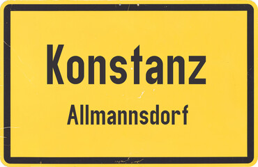 Ortsschild Konstanz Allmannsdorf